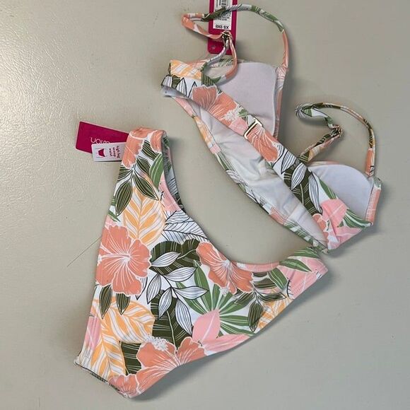 Xhilaration Women's Floral Two Piece Bikini Swimsuit - Size XS (00) - Picture 5 of 8